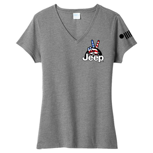 Ladies Jeep® Wave USA V-neck - New