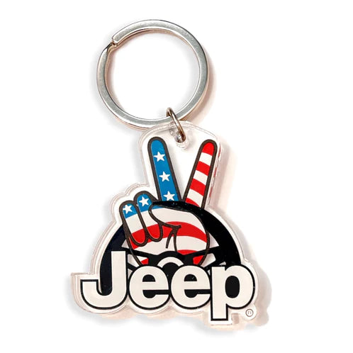 Keychain - Jeep Wave USA (Acrylic) - New