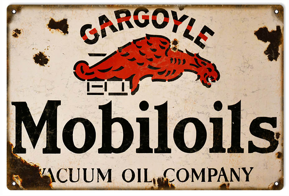 Vintage Gargoyle Mobil Oil Reproduction Sign 12x18