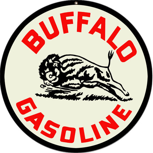 Buffalo Gasoline Reproduction Motor Oil Sign
