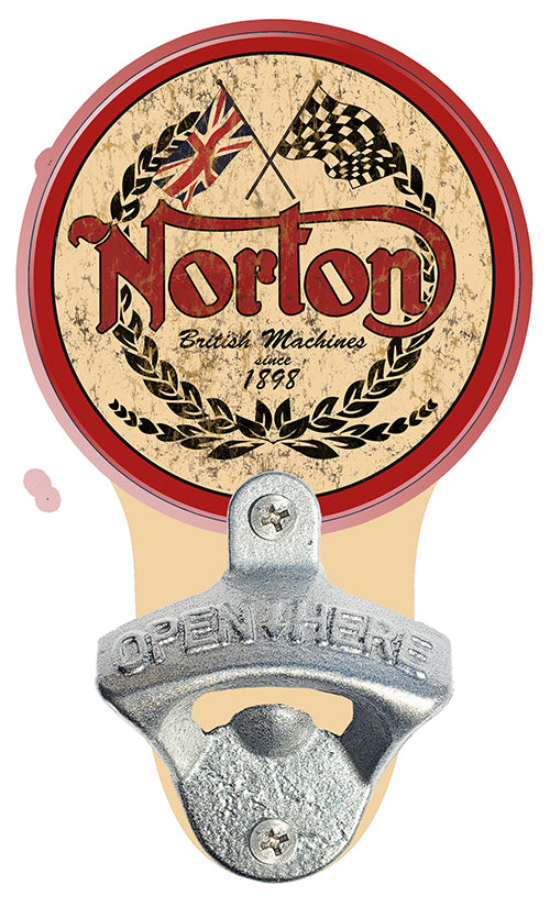 Norton British Machines Motorcycle Bottle Opener - New