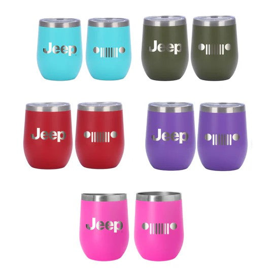 Jeep Insulated Wine Tumbler - 5 Colors Avail with Silver