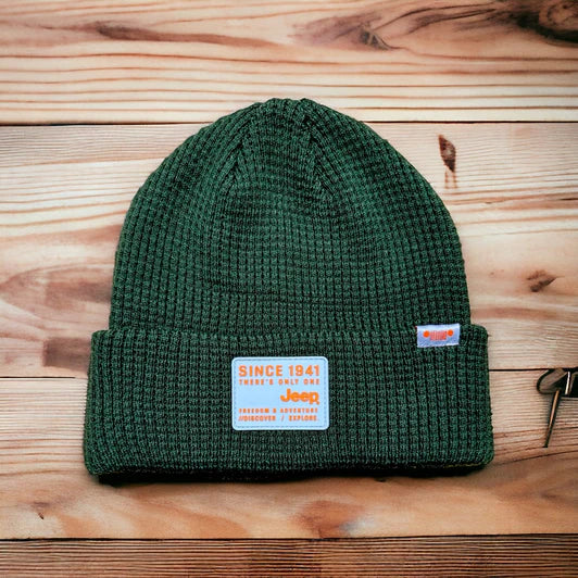 Jeep Flip Knit Green Stencil Hat - New