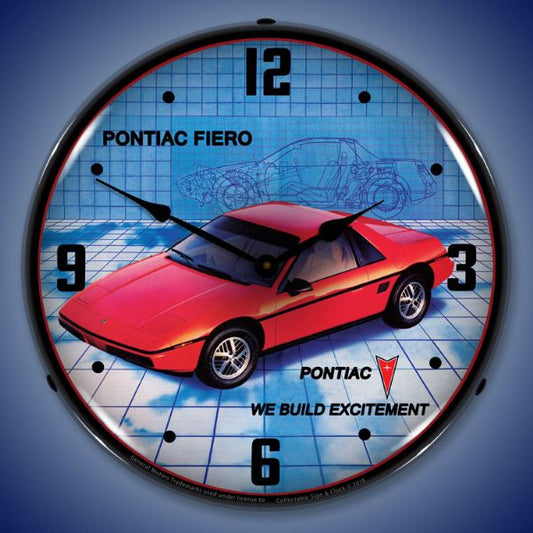 1984 Pontiac Fiero Lighted Clock
