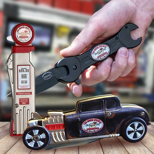 Busted Knuckle Garage Car Guy Hot Rod Folding Knife