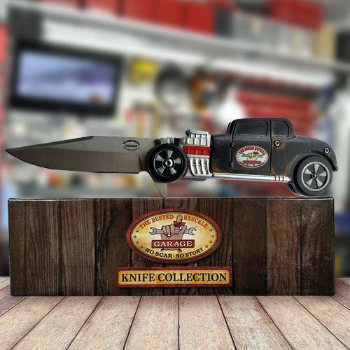 Busted Knuckle Garage Car Guy Hot Rod Folding Knife – RacingJunk