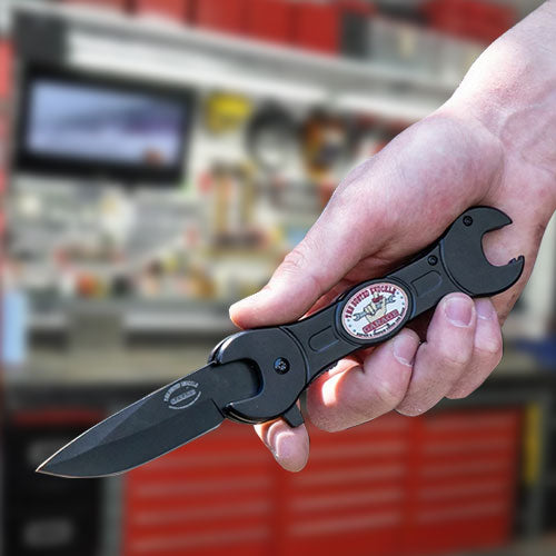Busted Knuckle Garage Car Guy Wrench Style Folding Knife