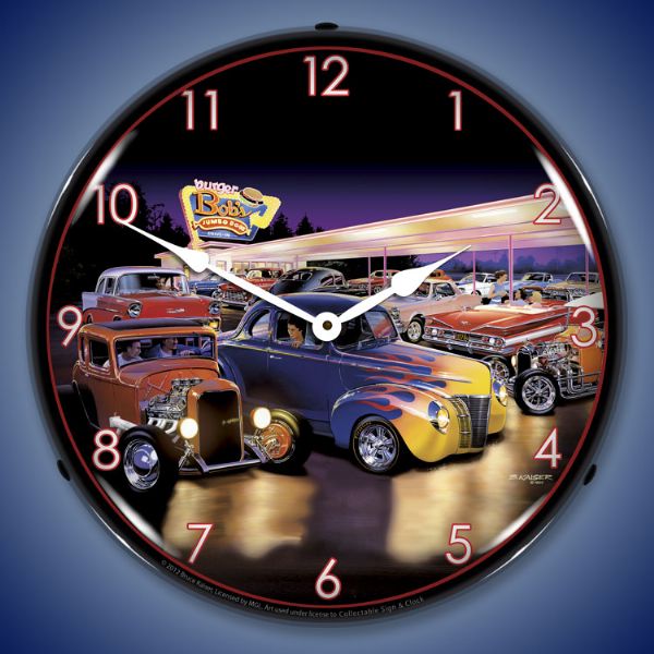 Burger Bobs Lighted Clock