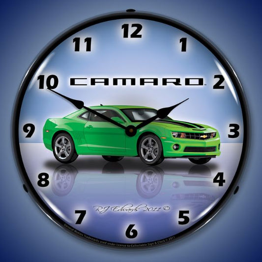 Camaro G5 Synergy Green Lighted Clock
