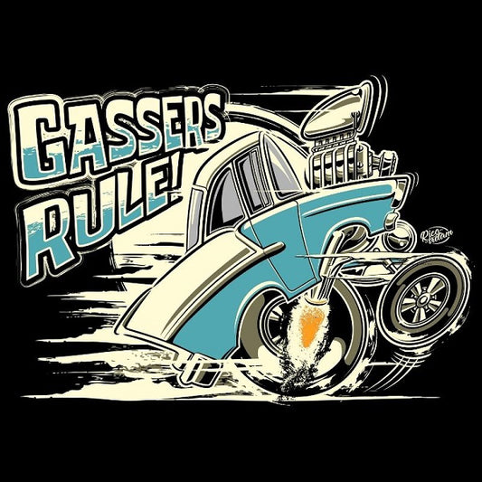 Gassers Rule! 'Tooned Up Shirt - Car Available in 3 Colors