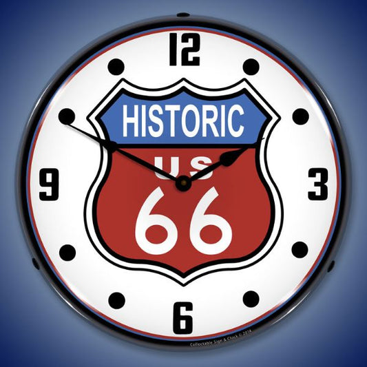 Historic Route 66 Lighted Clock