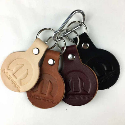 Keychain - Mopar Round leather