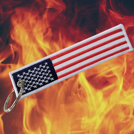 American Flag keychain - Red, White and Blue