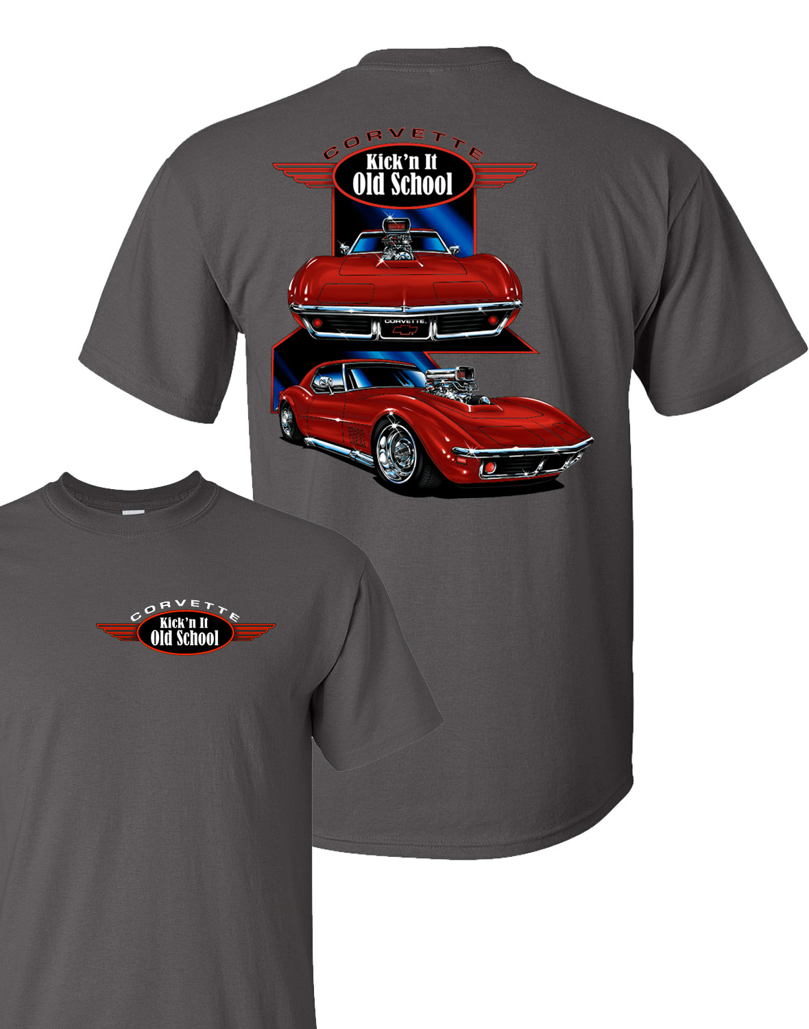 Kick'n It Old School Corvette T-Shirt