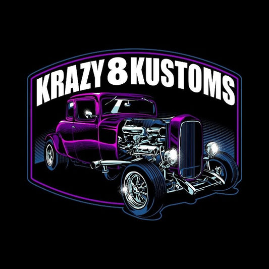 Krazy 8 Kustoms Coupe Shirt - Car Available in 5 Colors
