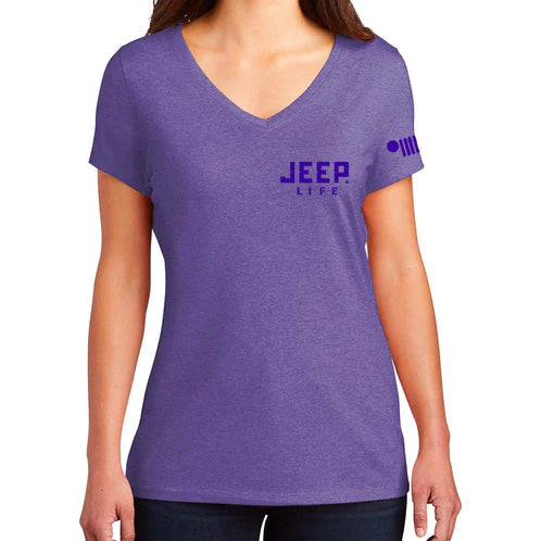 Ladies Jeep® Life Triblend V-neck T-Shirt
