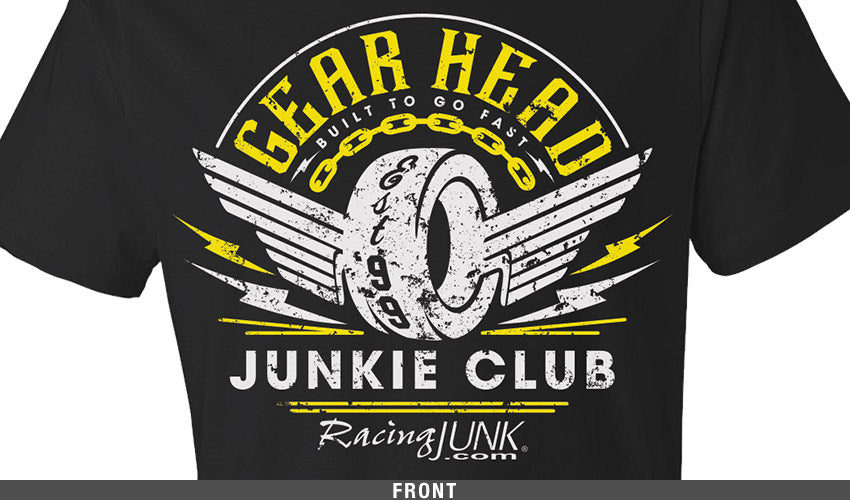RacingJunk Black Gearhead T-Shirt