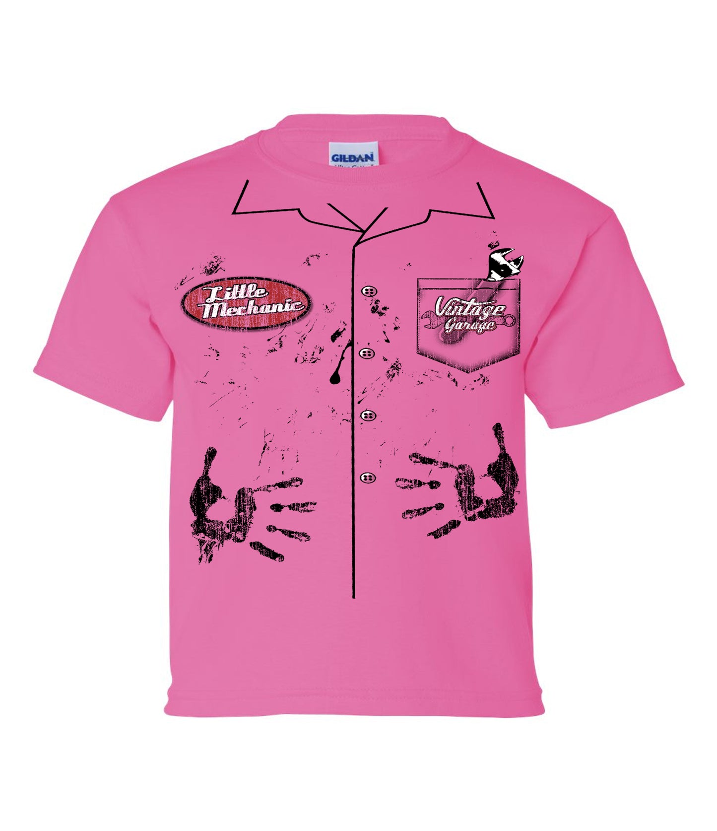 Youth Pink Little Mechanic T-Shirt