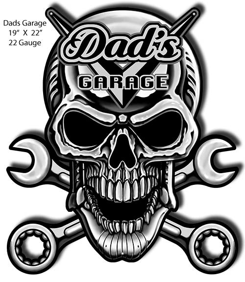 Dads Garage Cut Out Metal Sign