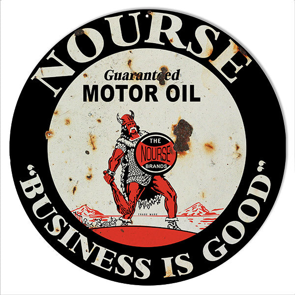 Nourse Motor Oil Aged Reproduction Gas Station Sign