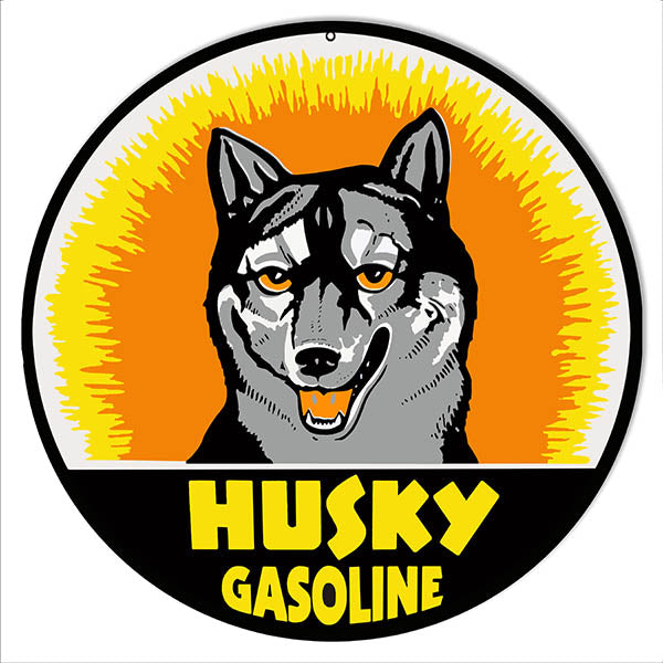 Husky Gasoline Reproduction Motor Oil Sign