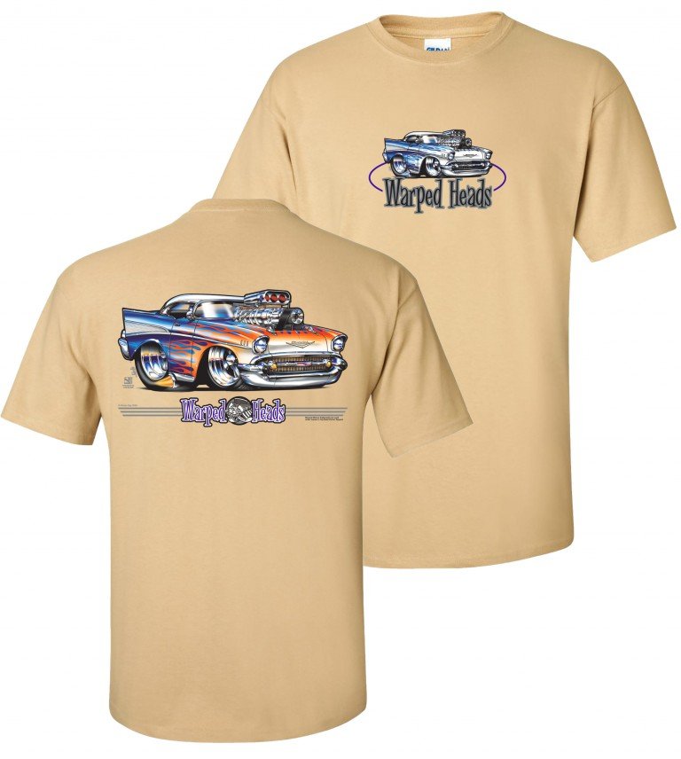 '57 Chevy Warped Heads T-Shirt - 1 size Medium left!