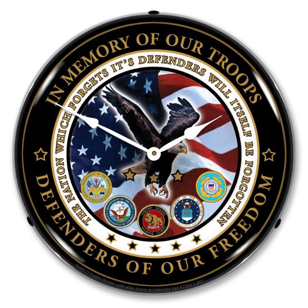 Lighted Fallen Heroes Clock Profile