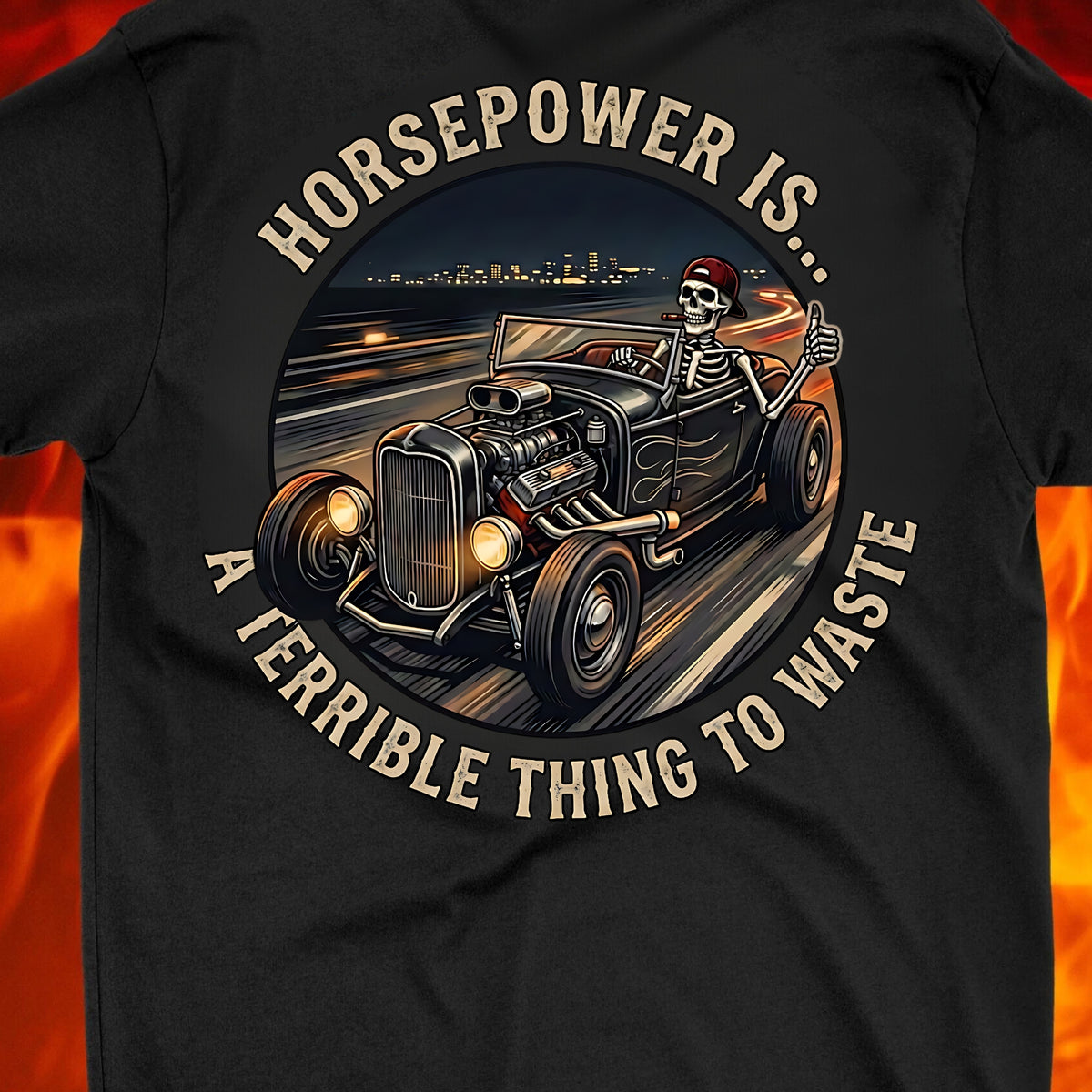 Horsepower is a Terrible Thing to Waste T-Shirt - NEW