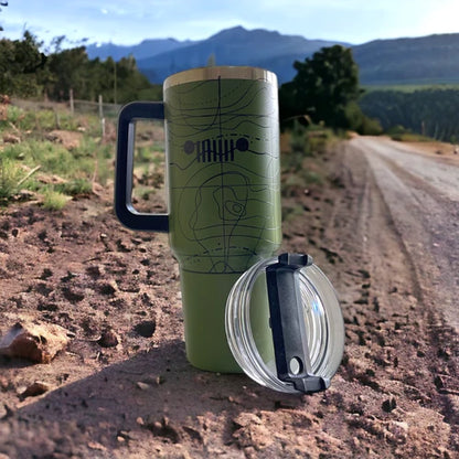 Handle Mug - Jeep Topography