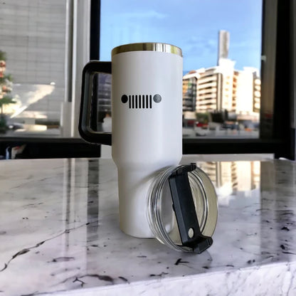 Handle Mug - Jeep Text Grille