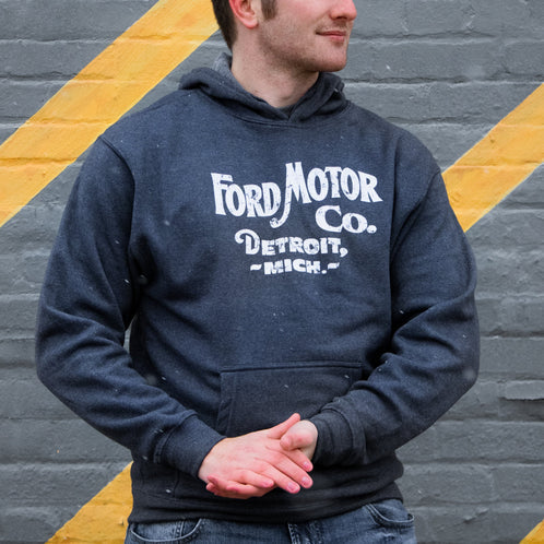 Mens Ford Distressed 1903 Text Hoodie - New