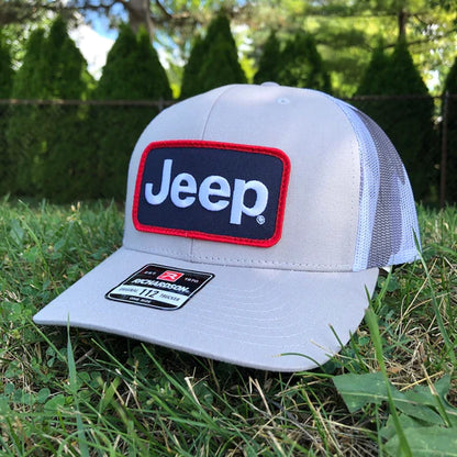 Jeep Heather Grey and Camo Trucker Patch Hat