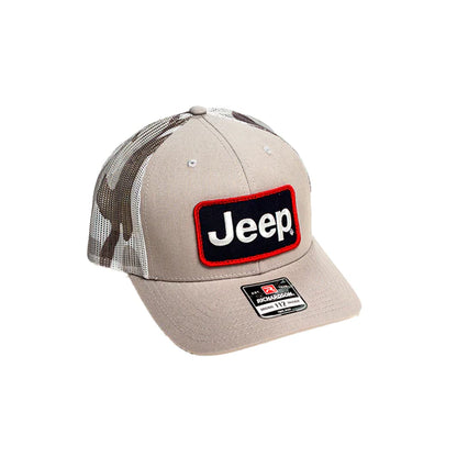 Jeep Heather Grey and Camo Trucker Patch Hat