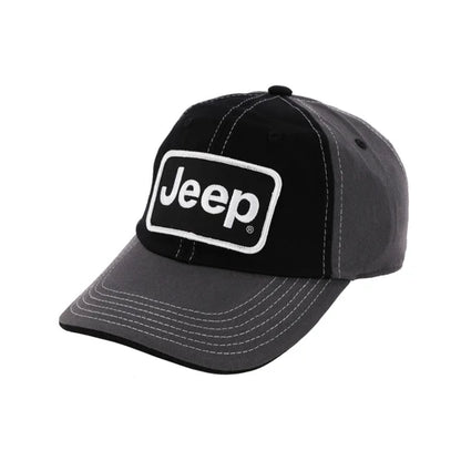 Hat - Jeep Chino Twill Patch - Black/Charcoal/White - New