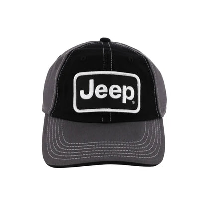 Hat - Jeep Chino Twill Patch - Black/Charcoal/White - New