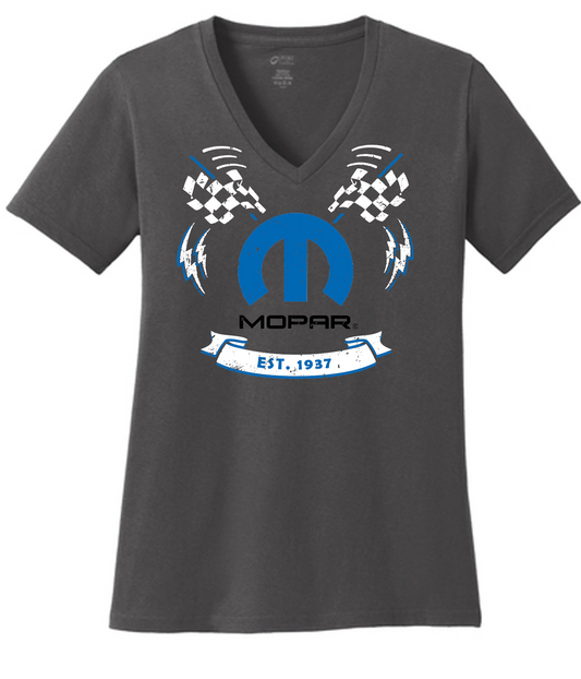 Ladies Mopar V-Neck T-Shirt - NEW
