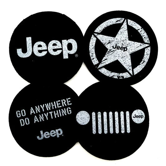 Coaster Set - Jeep Assorted Logos - New