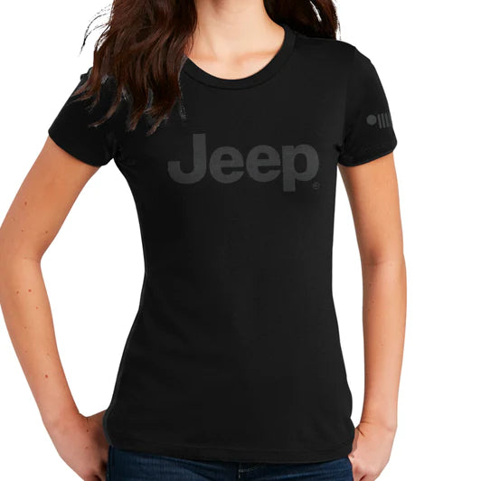 Ladies Jeep® Text Blackout T-Shirt- New