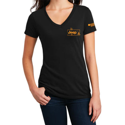 Ladies Jeep® Sasquatch V-neck- New
