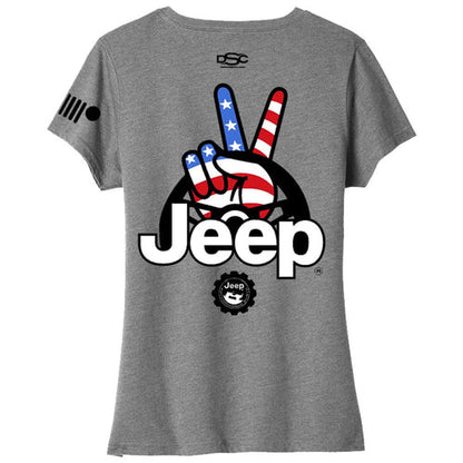 Ladies Jeep® Wave USA V-neck - New