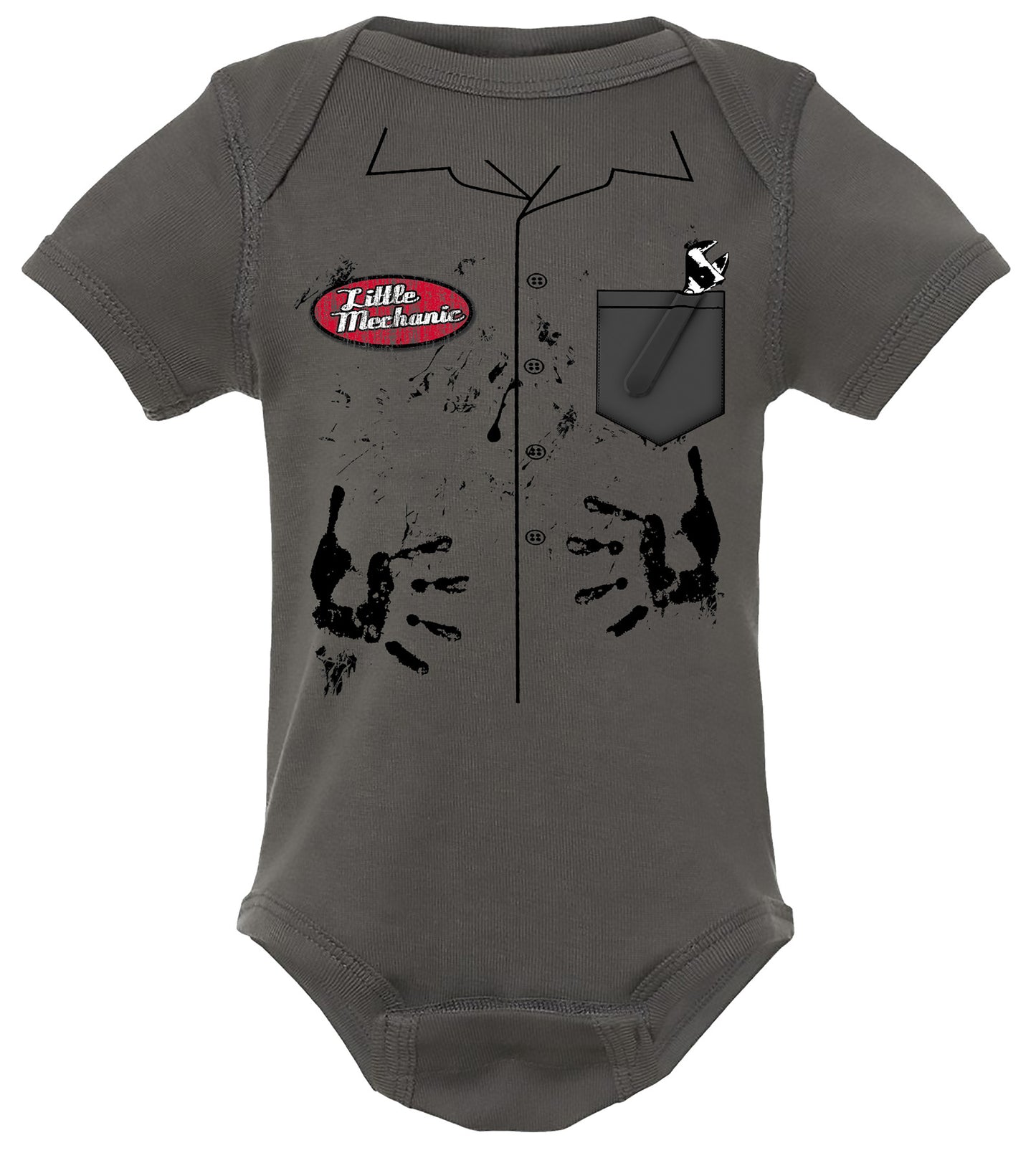 Little Mechanic Onsie - Gray - NEW