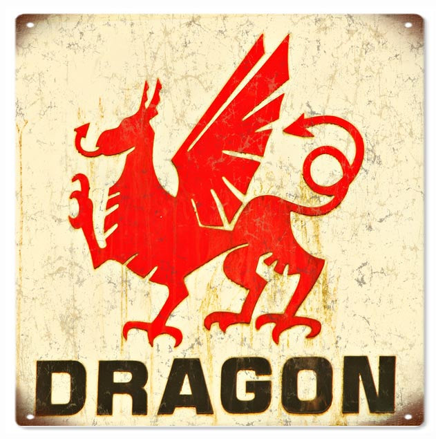 Dragon Petroleum Reproduction Metal Sign 12x12 - New