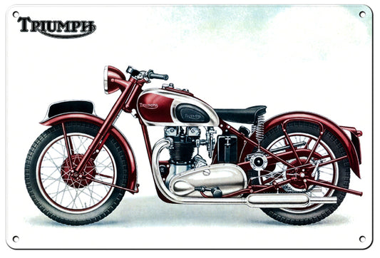 Triumph Classic British Motorcycle Reproduction Sign 12x18 - New
