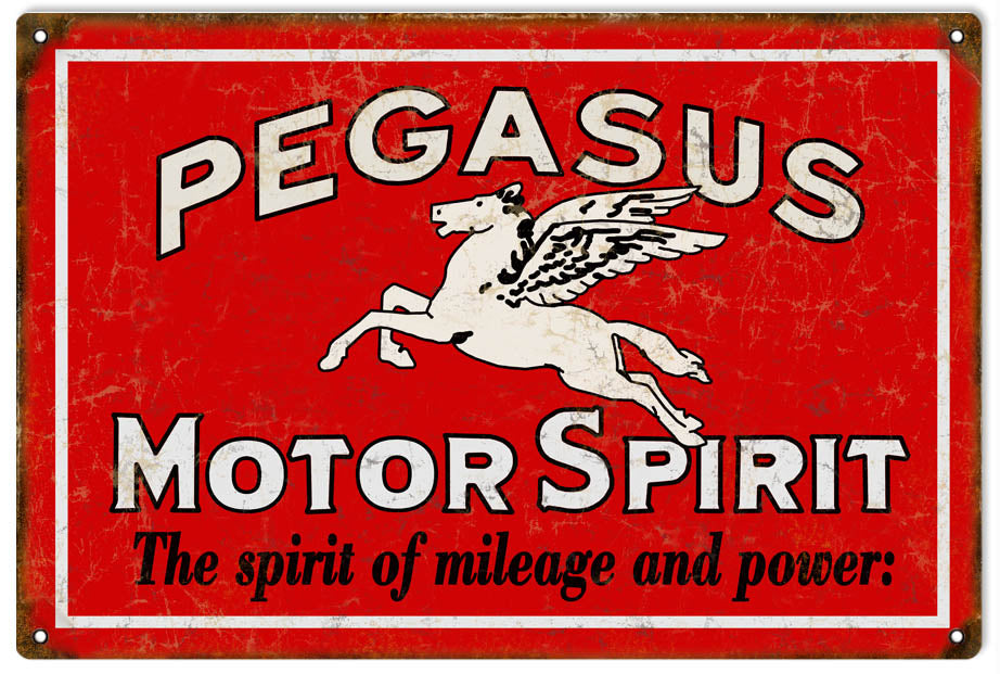 Vintage Pegasus Motor Oil Reproduction Sign 12x18