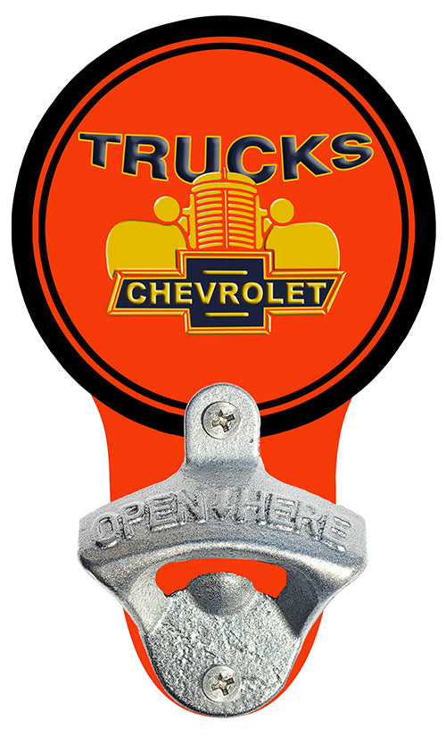 Chevy Trucks With Vintage Truck Bottle Opener