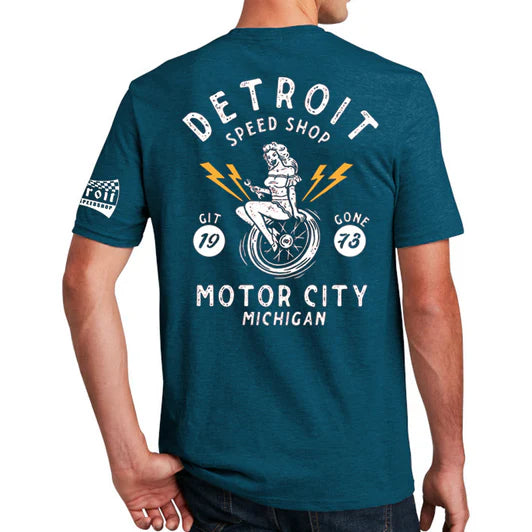 Mens Detroit Speed Shop Pin-up T-shirt - New
