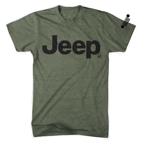 Mens Jeep® Text T-Shirt - Military Green - New