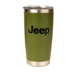 Travel Mug - Jeep® Text and Grill Powder Coated - Jeep Green - New