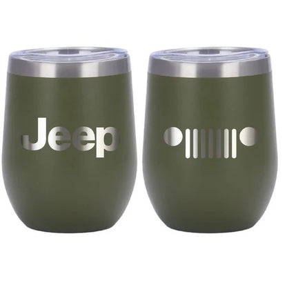 Jeep Insulated Wine Tumbler - 5 Colors Avail with Silver
