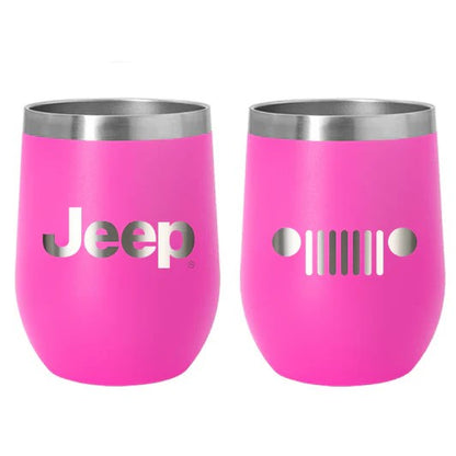 Jeep Insulated Wine Tumbler - 5 Colors Avail with Silver